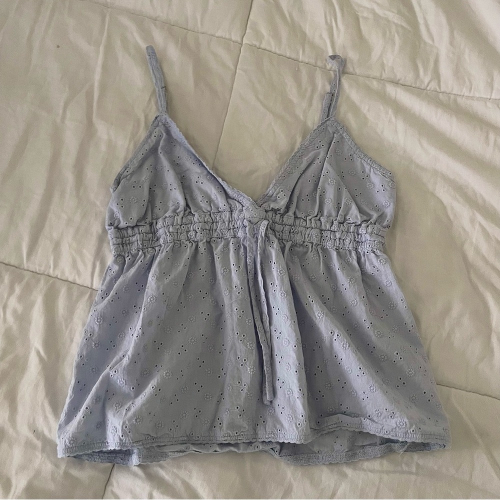 brandy melville light blue edith top